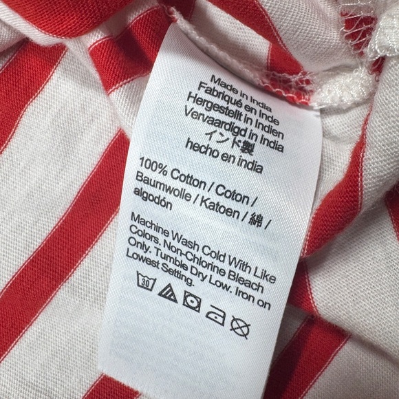 Crewcuts J.Crew Factory Girls Eyelet Floral Lace Red White Striped Tank Size 10 - Picture 13 of 14